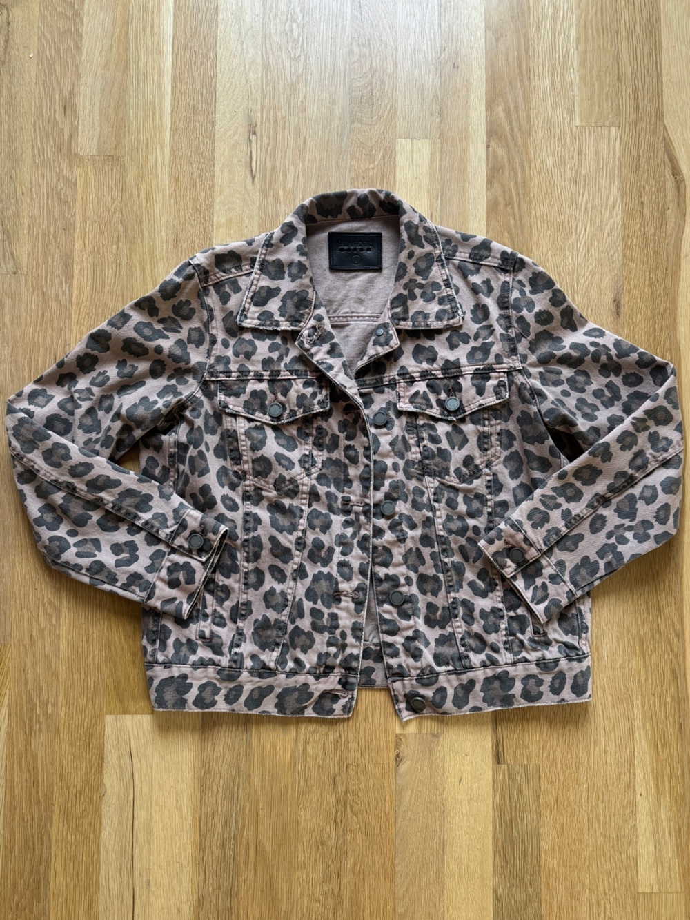 Blank NYC Leopard Print Denim Jacket